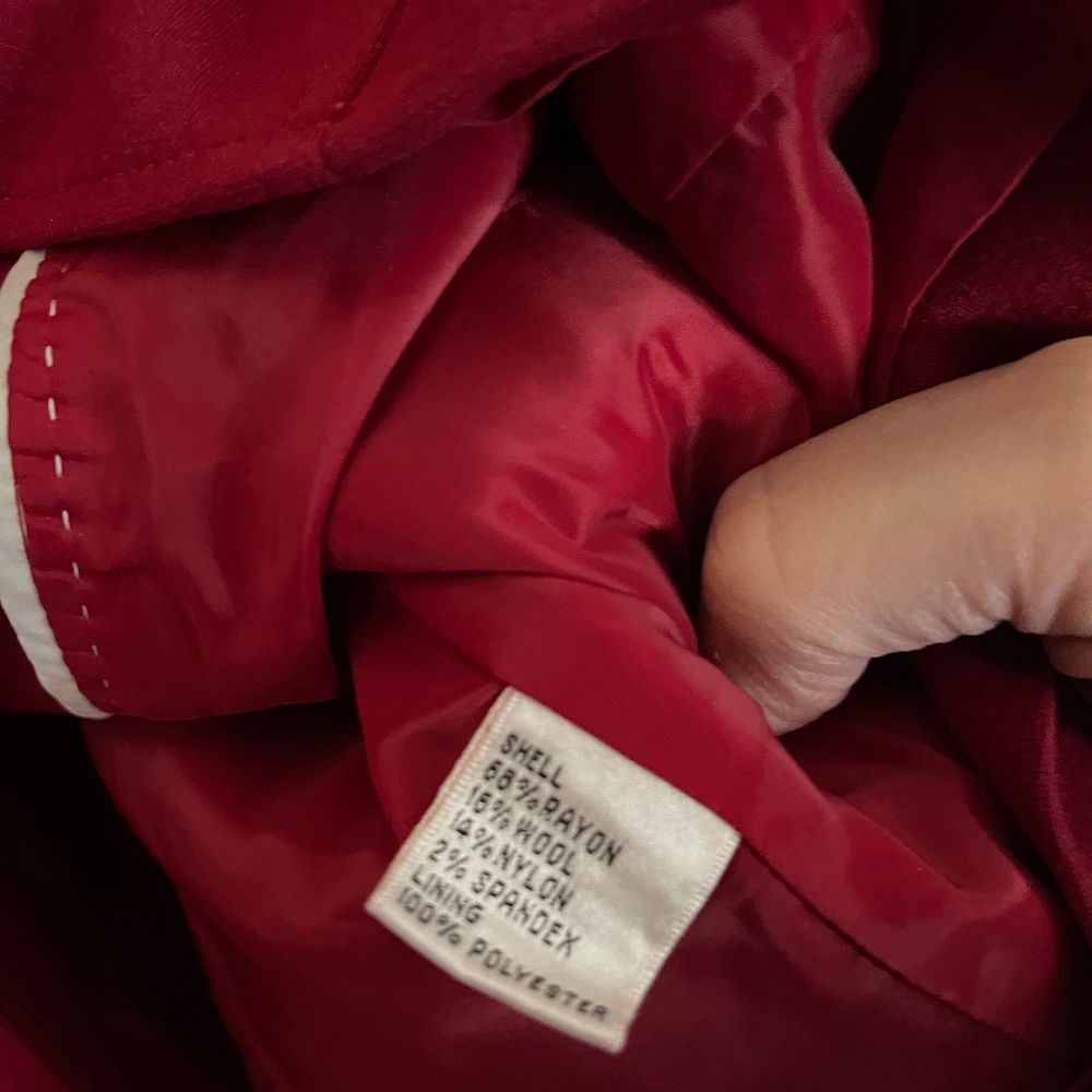 Talbots Soft Red Lined Jacket With Double Pocket/… - image 4